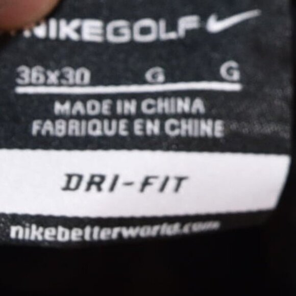 Nike Golf Dri-FIT Pants 36x30 Black Stretch Flat Front Performance Athletic - Picture 10 of 10